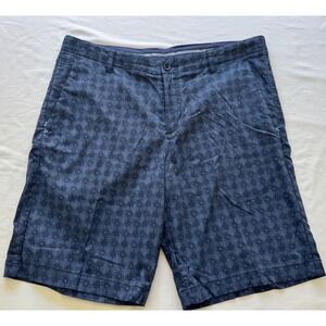 Tommy Bahama Men's Tech & Caicos Shorts Size 36 Navy Pattern Golf Tech Shorts